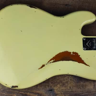 MyDream Partcaster Custom Built - PBass Aged White over Sunburst Hepcat 62' image 13
