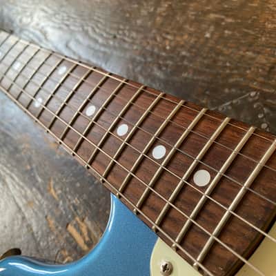 Fender Mustang '69 Reissue CIJ R-Serial 2004 Rare Non-Catalogue Solid Lake Placid Blue w/ Matching Headstock image 13