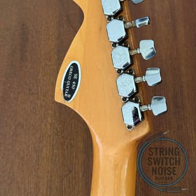Greco Stratocaster Guitar, Black, MIJ, 1977, Super Sounds, SE450 image 10
