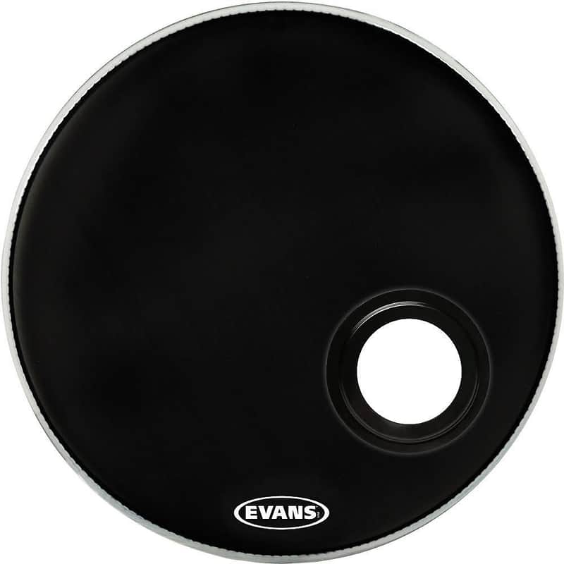 Evans Emad Resonant Black Bass Drum Head - 18" image 1
