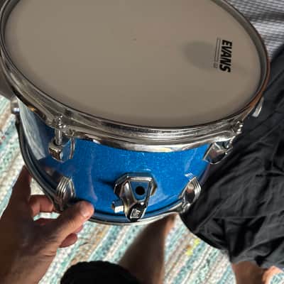 Ludwig 3 ply maple 1969 - 12,13,16,22 Blue sparkle image 21