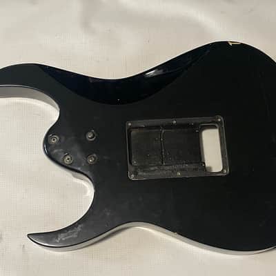 2010 Indonesian Ibanez RG350EX Black Strat Basswood Guitar Body Floyd Ready (Rough Shape) image 18