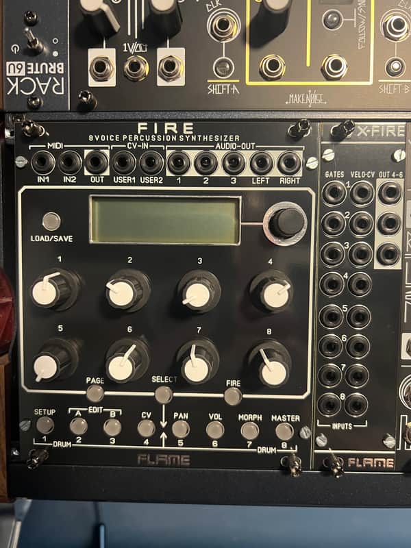 Flame Fire - 8 voice percussion synthesizer module - Black image 1