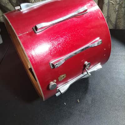 Ludwig Vintage Marching snare red sparkle 15 incher image 4