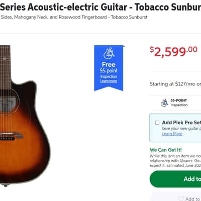 Alvarez  Kazuo Yairi WY1TS Acoustic-Electric Guitar - Tobacco Sunburst image 11