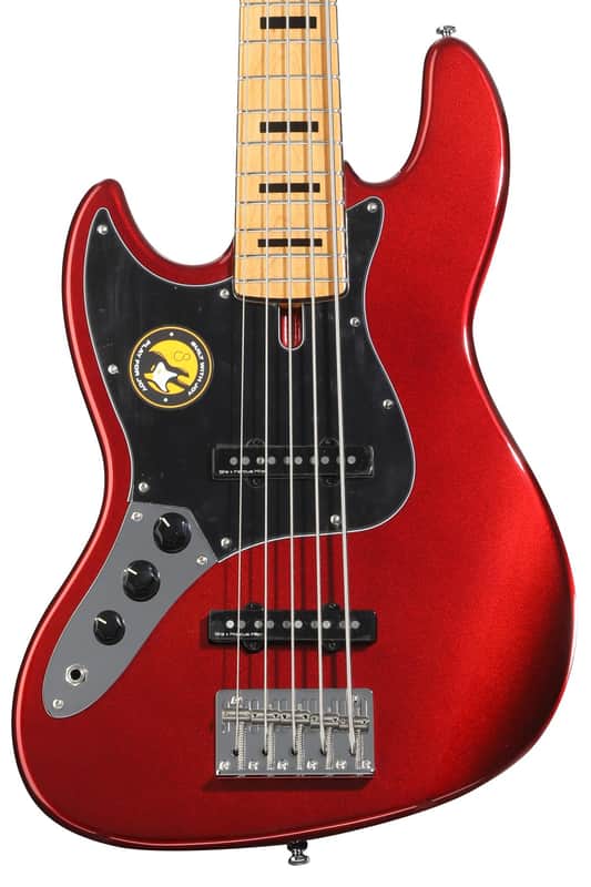 Sire Marcus Miller V5 5-string Left-handed Electric Bass Guitar - Candy Apple Red image 1