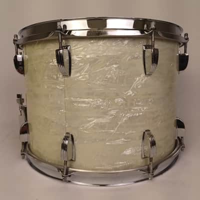Ludwig 10x14"1969 White Marine Pearl Marching Snare Drum Keystone 3Ply Maple WMP image 5