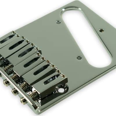 Kluson Contemporary Replacement Bridge For Fender Telecaster With Steel Saddles Chrome