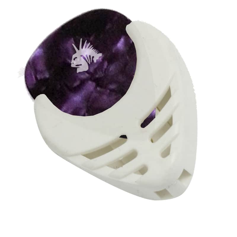 Omikron Guitar Pickholder " White" Stick-On non-marring adhesive Two Pieces + Picks. image 1
