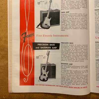 1955 Fender instrument catalog still in Down Beat magazine image 3
