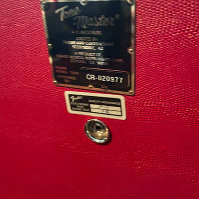 Fender Tone-Master 412 Enclosure 4x12" Guitar Speaker Cabinet RED -Custom Shop image 4
