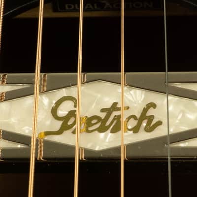 Gretsch G9520E Gin Rickey Black Parlor Guitar w/Rare Road Runner HSC | Sweet Blues & Jazz Tone image 10
