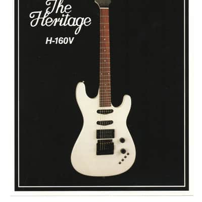 Heritage Guitars- H-160V, promotional print/cut sheet, 1988 image 1
