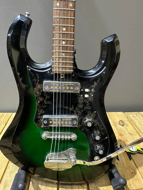 Sekova Bighorn Emerald Green 1960's MIJ Vintage Electric Guitar