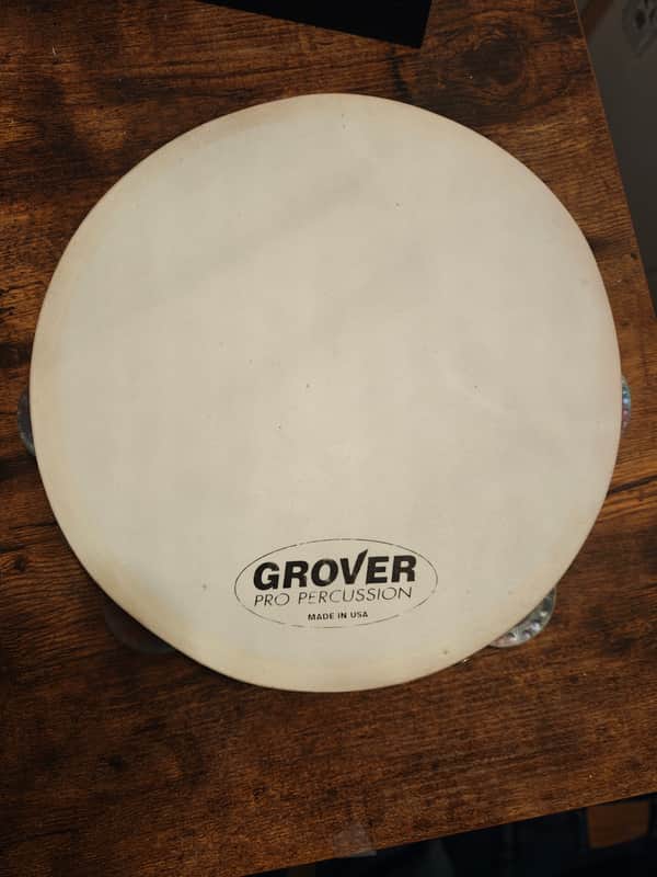 GROVER PRO PERCUSSION Custom Dry 8-inch Silver Natural Double-row Tambourine 2025 - Natural image 1