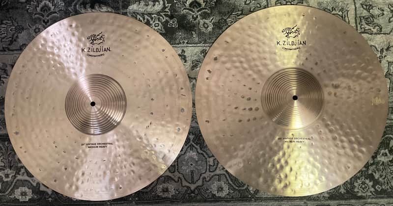 Zildjian K Constantinople 20” Vintage Orchestral Medium Heavy Cymbal Pair w/Straps K1144 image 1