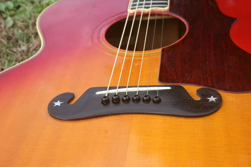 Greco Canda 404 J200 style guitar 1973 Sunburst+Hard Case | Reverb