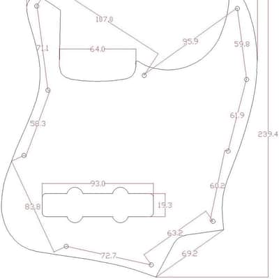 4 String J Bass Style Pickguard Bass Pick Guard Scratch Plate for USA/Mexico Jazz J Bass Black/White Shell image 3