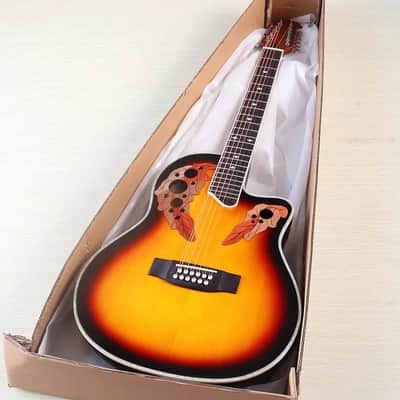 12 String Electric Acoustic Guitar, Laminated Spruce Top Body, Okoume Neck, 23 Frets Fingerboard image 10
