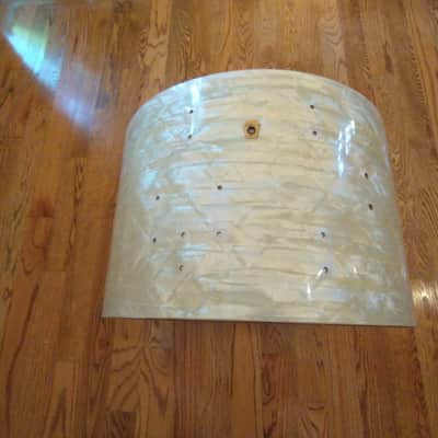 Ludwig Vintage 1967 super classic 22" bass drum shell White Marine Pearl excellent image 7