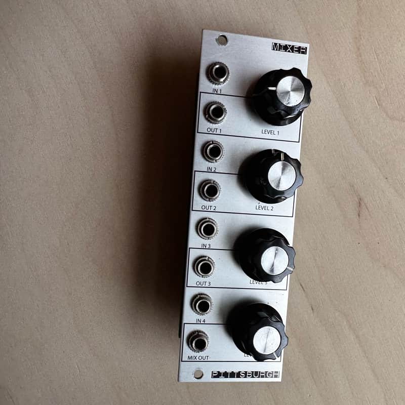 Pittsburgh Modular Mixer 4 channel active attenuator Module Eurorack image 1