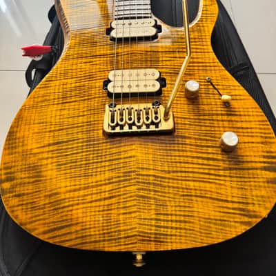 Kiesel DC600X 2023 - Vintage Yellow w/ *INSANE* Mastergrade Flame Maple Top and Fingerboard image 9