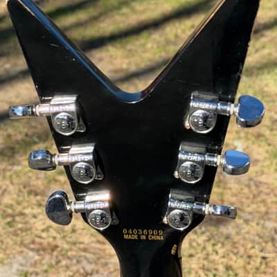 2004 Washburn Dimebag Darrell Signature Flying V Dime Black/Silver Pantera image 8