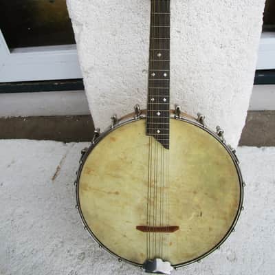 Slingerland Banjo Mandolin, 1920's, Birdseye Maple Pot, Tone Ring, 10 3/4" head, Abalone Inlays, Case image 2