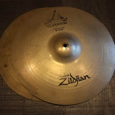 Zildjian 14" A Custom Hi-Hat Cymbals (Pair) 1991 - Present - Brilliant image 1