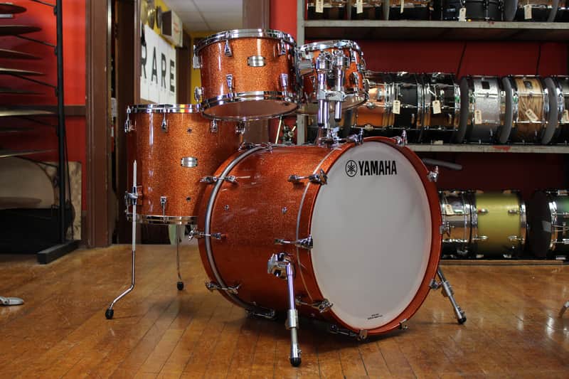 Yamaha Absolute Hybrid Maple 4-piece Shell Pack 22/16/12/10 - Orange Sparkle image 1
