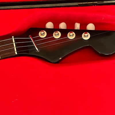 Vintage 1960’s Tombo Ukulet Electric Ukelele w Amp-In-Case Redburst MIJ Japan Rare Norma Teisco image 6
