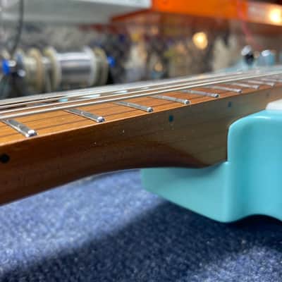 New Custom 63 64 American Telecaster Sonic Blue Nitro Satin Roasted Maple image 15