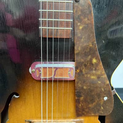 Vintage Gibson 1952 L-48 Hollowbody Archtop Acoustic Electric Guitar with DeArmond Gold Foil Pickup and Lifton Case image 9