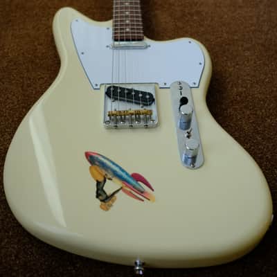Warmoth Jazzcaster Telemaster Offset Telecaster Olympic White Fender Vintage 64 pickups Pau Ferro image 4