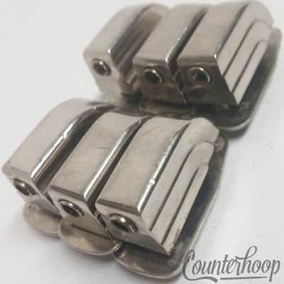 *Leedy 6x Beavertail Tom/Snare Drum Lugs Nickel Elkhart USA 40s-50s Metal Washer image 1