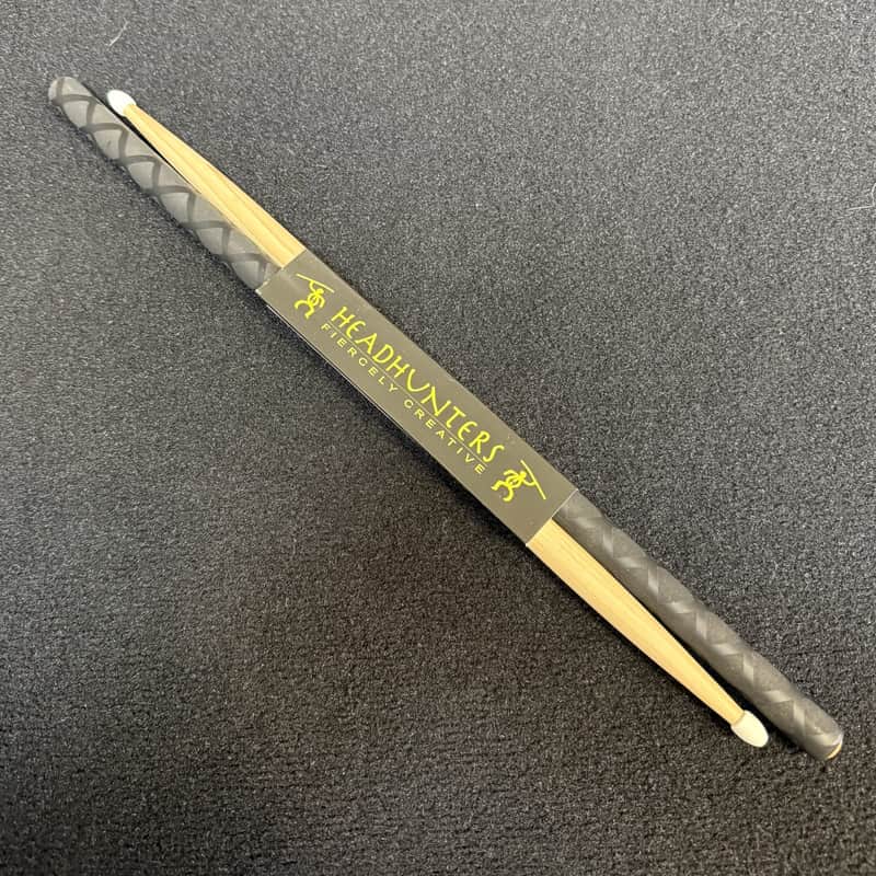Headhunters 5A Nylon Tip Hickory Drumsticks with BX Grip image 1