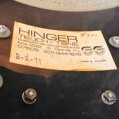 Hinger Hinger True Tone Orchestral Snare 1977 - Natural Ouk image 6