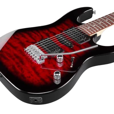 Ibanez GIO RX 6 String Electric Guitar - Transparent Red Burst (GRX70QATRB) image 9