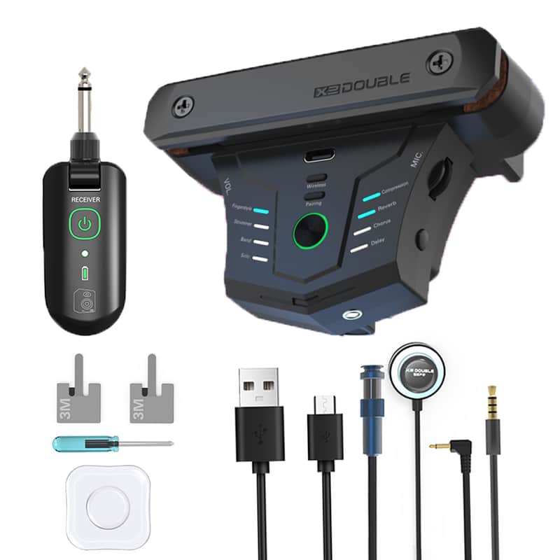 DOUBLE G0 Pro Acoustic Guitar Pickup Wireless Resonance Pickup,price include the import duty for US buyer image 1