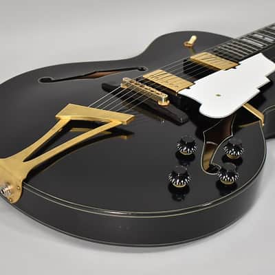 1993 Jim Triggs Round Midnight Archtop Black Finish image 1