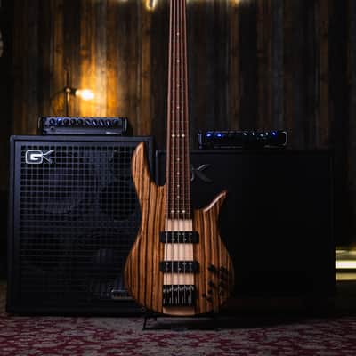 Fodera Monarch 5 Elite 38th Anniversary Zebrawood 2022 image 3