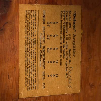 Fender Deluxe 5E3 Tube Amplifier (1956), ser. #D-01555. image 4