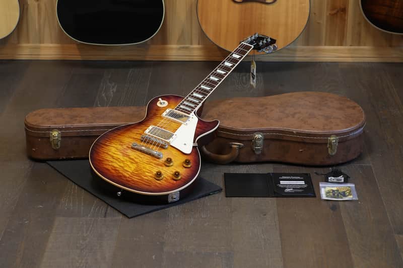 2012 Gibson Custom Shop Les Paul Pro Electric Guitar Figured Purple Sunburst + COA OHSC image 1