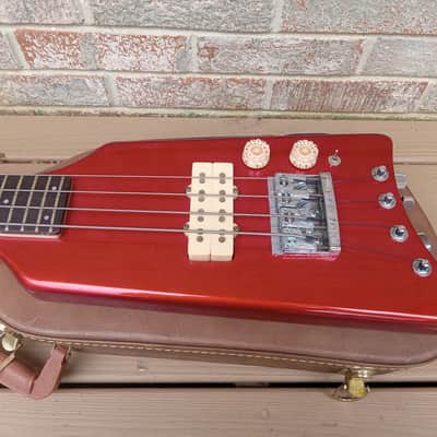 Vintage 1980's Hondo Alien Headless Aluminum Neck Bass Guitar w/ Original Hardshell Case! image 1