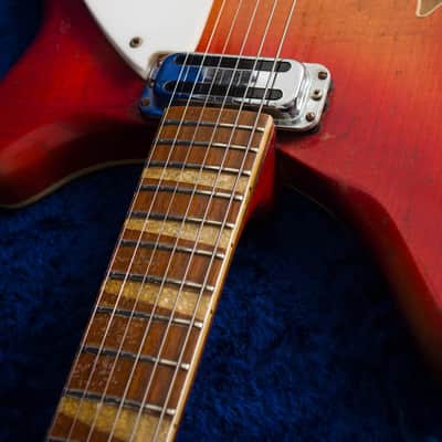 Rickenbacker  Model 360 Thinline Hollow Body Electric Guitar (1967), ser. #GB-572, original silver Tolex hard shell case. image 16