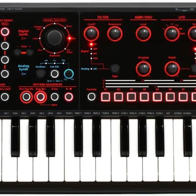 Roland JD-Xi 37-Key Analog/Digital Crossover Synthesizer 2015 - Present Black
