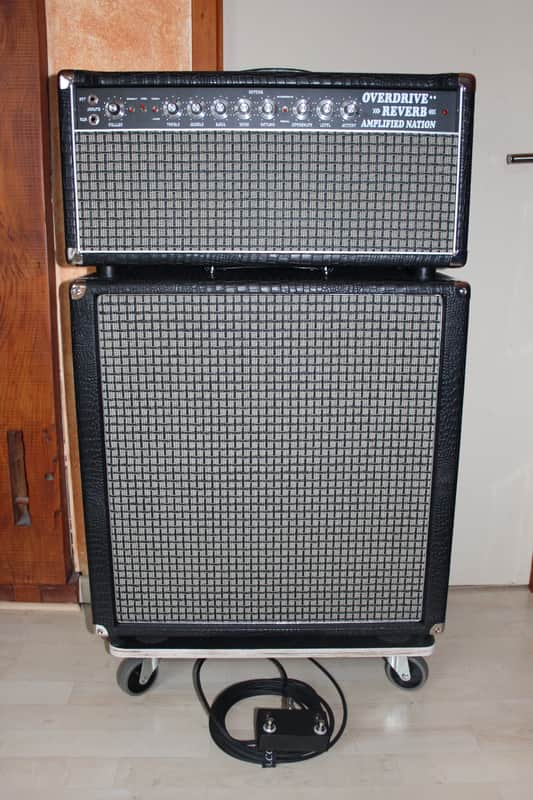 Immagine Amplified Nation Overdrive Reverb 2023 - 50W version - Custom Black Crocodile - Head + 2 x 12" Warehouse WGS12L Cab ! - 1