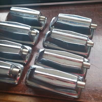 VINTAGE Pearl Coffin STYLE SET OF 8 Bass Drum Lug 70s 90s 80s 2" Spacing image 11