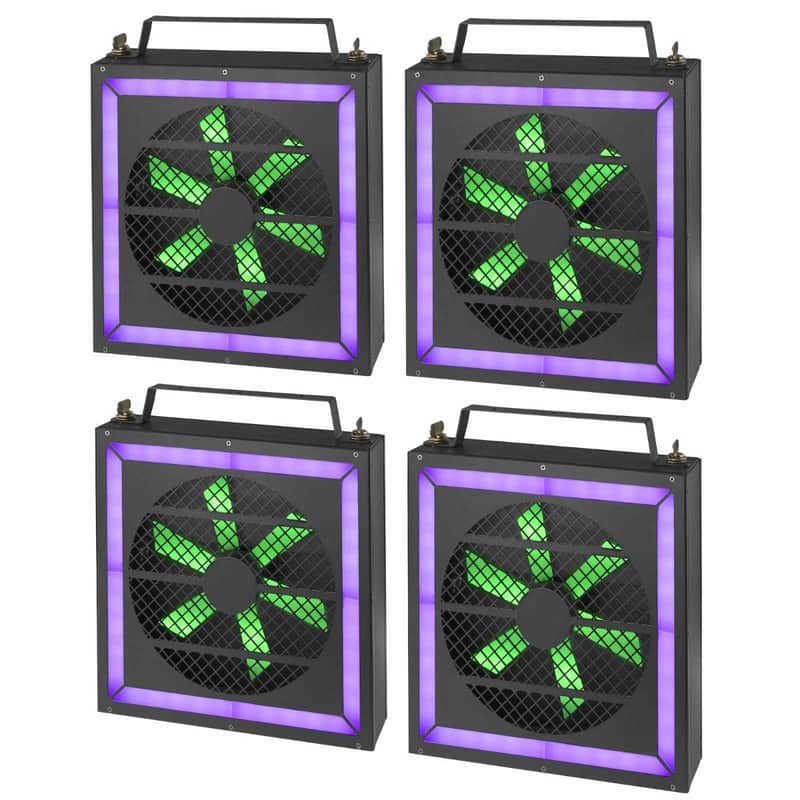 DJ Club Bar Dance Disco Lighting LED DMX RGB Fan Effect Lights Four Package image 1
