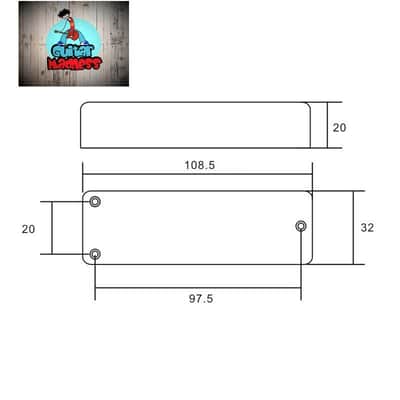 G.M. 5 String Soap Bar Bass Humbucker Pickup 12k 4 wire image 7